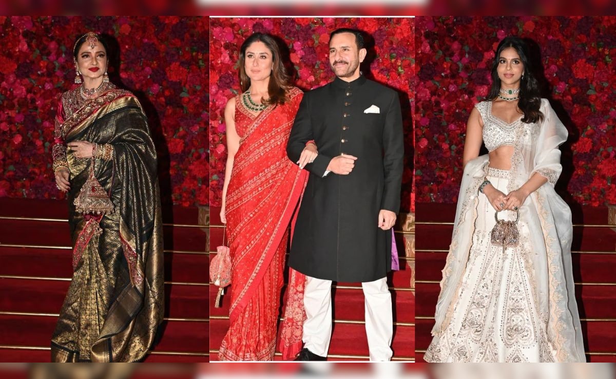 Rekha, Kareena Kapoor-Saif Ali Khan, Suhana Khan-Agastya Nanda Lead Celeb Roll-Call At Aadar Jain And Alekha Advani’s Wedding